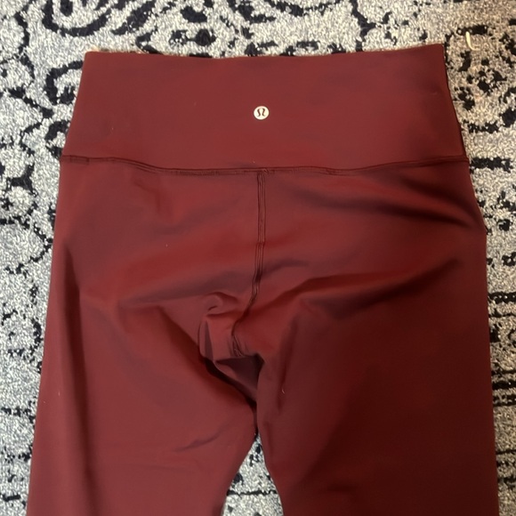 Lululemon Athletica Burgundy Leggings - Picture 5 of 6
